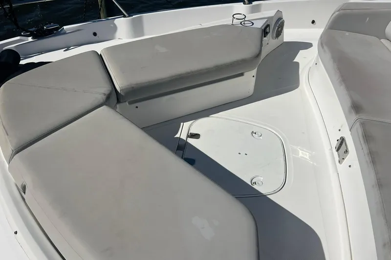 Slide: The Image of Engine room of 2019 Sea Ray L550 yacht, showcasing insulated components and machinery. - 95