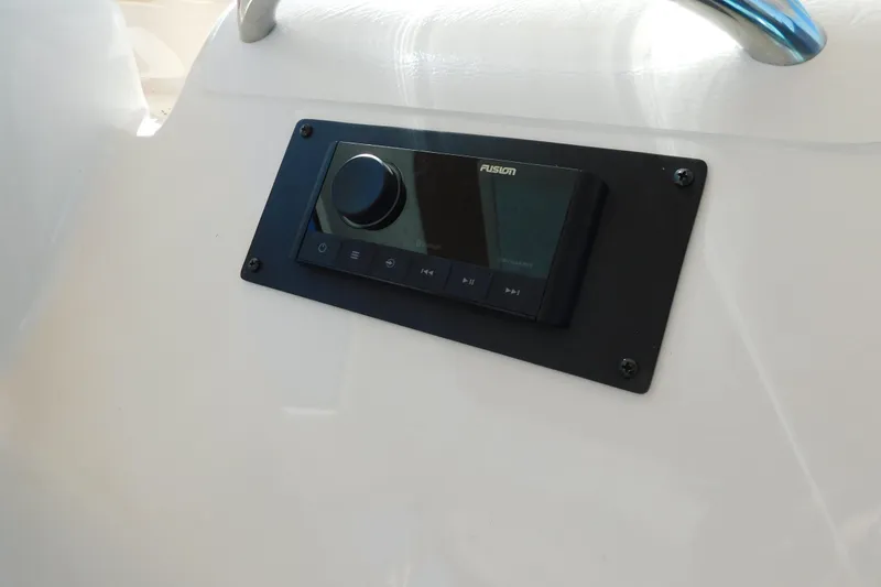 Slide: The Image of Fusion audio control panel on 2009 Tiara Yachts 4300 Sovran. - 24