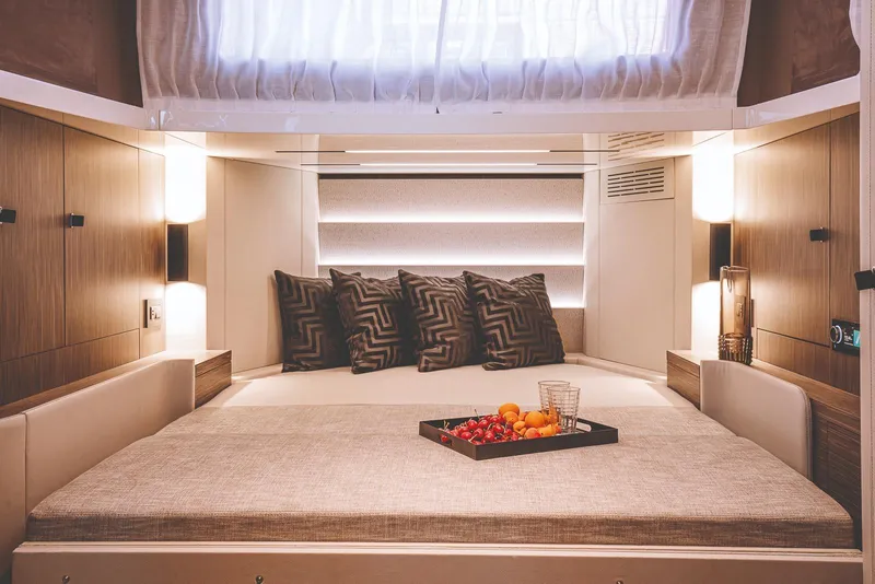 Slide: The Image of Luxurious interior of 2026 Cranchi A46 Luxury Tender with elegant seating and decor. - 23