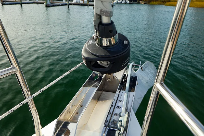 Slide: The Image of Bow of 2025 Hanse 458 yacht with anchor and winch system. - 4