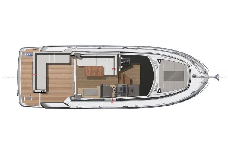 Slide: The Image of 2019 Jeanneau Leader 33 docked in a marina with sailboats and clear skies. - 17