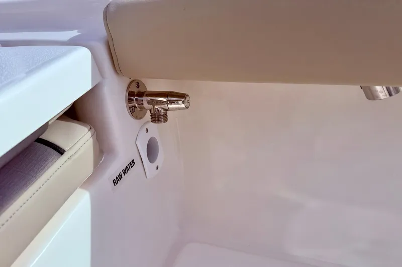 Slide: The Image of 2026 Key West 210 Bay Reef boat raw water outlet detail. - 51