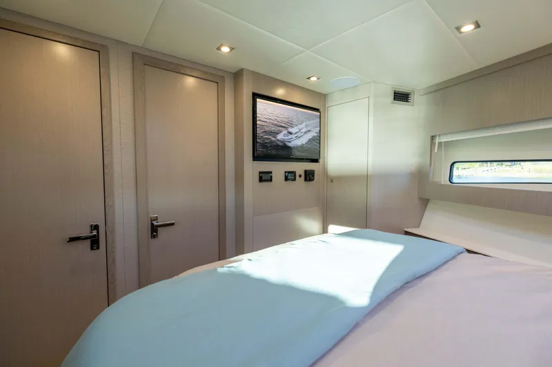 Slide: The Image of Luxurious interior of 2026 Cruisers Yachts 46 Cantius with modern amenities. - 37