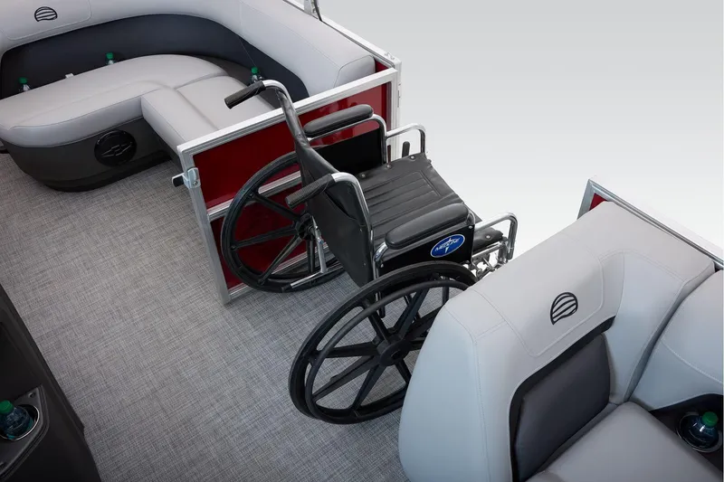 Slide: The Image of Manufacturer Provided Image: 2026 Sun Tracker Party Barge 18 DLX with wheelchair accessibility feature. - 49