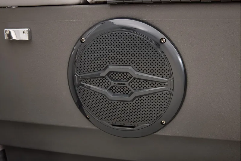 Slide: The Image of Manufacturer Provided Image: Speaker detail on 2026 Sun Tracker Party Barge 16 DLX pontoon boat. - 31