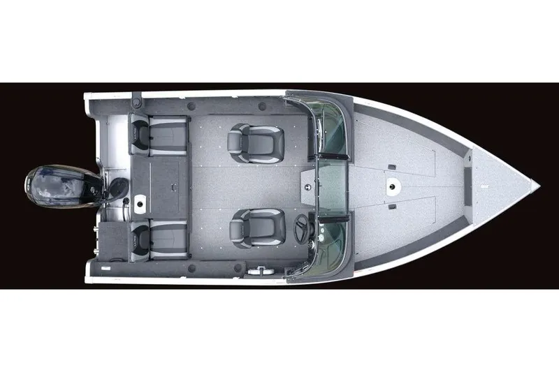 Slide: The Image of Manufacturer Provided Image: Top view of 2020 Lund 1675 Adventure Sport fishing boat layout. - 20