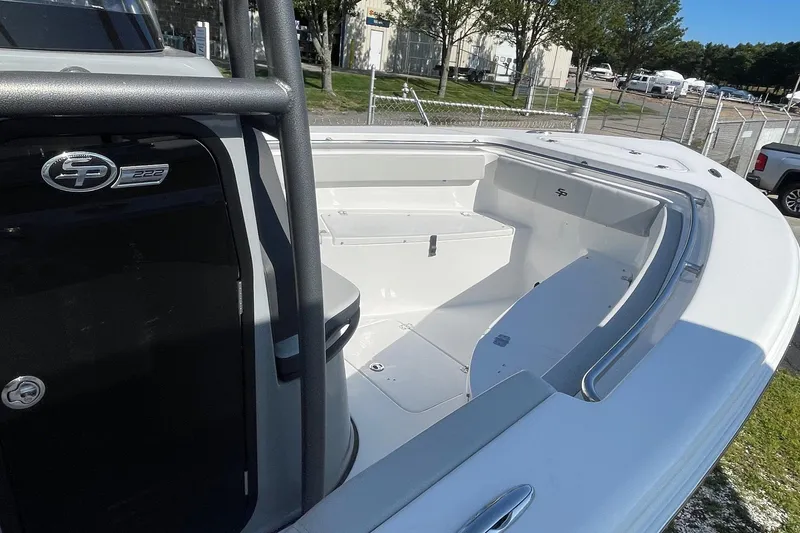 Slide: The Image of 2025 Sea Pro 222 Center Console boat interior, featuring sleek design and spacious seating. - 28