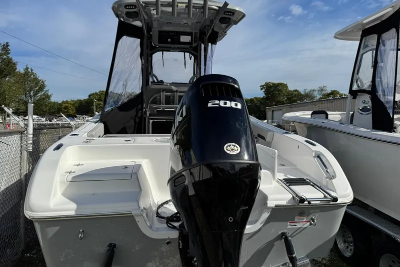 Slide: The Image of 2025 Sea Pro 222 Center Console boat with outboard motor on display. - 5