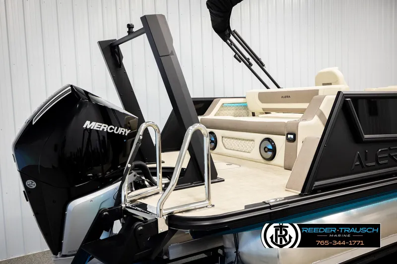 Slide: The Image of Alera M23L 2026 boat with Mercury engine, featuring sleek design and modern amenities. - 53