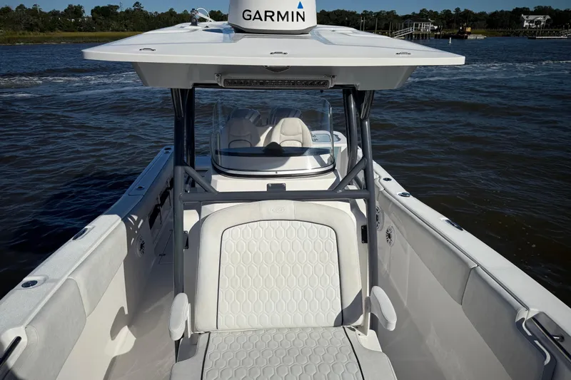 Slide: The Image of 2022 Sea Fox 288 Commander boat with Garmin equipment on open water. - 28