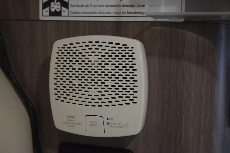 Slide: The Image of Carbon monoxide detector in 2021 Regal 26 XO boat interior. - 168