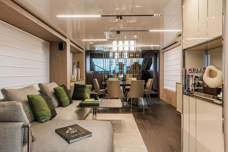 Slide: The Image of Luxurious interior of 2026 Cranchi Sessantasette 67 yacht with modern furnishings and elegant decor. - 84