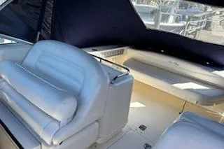 Slide: The Image of Engine compartment of a 2007 Sea Ray 290 Amberjack boat, showing mechanical components and wiring. - 2