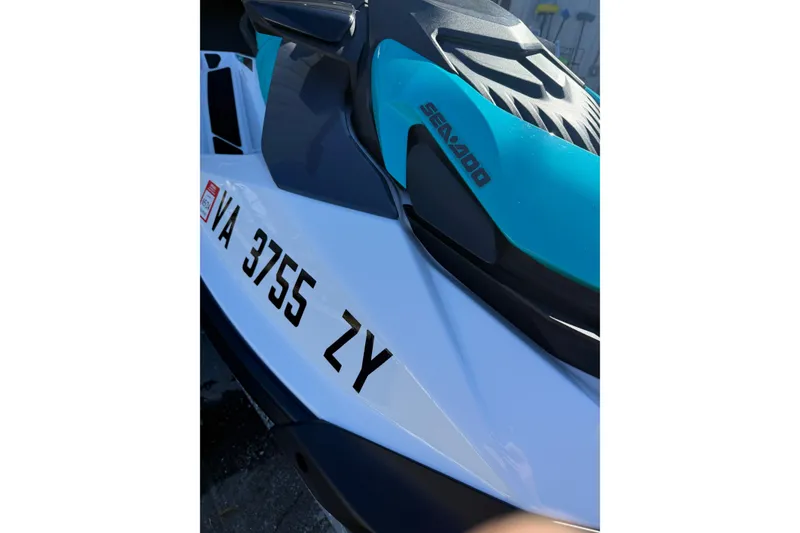 Slide: The Image of 2021 Seadoo GTI90 jet ski with registration VA 3755 ZY, close-up view. - 14