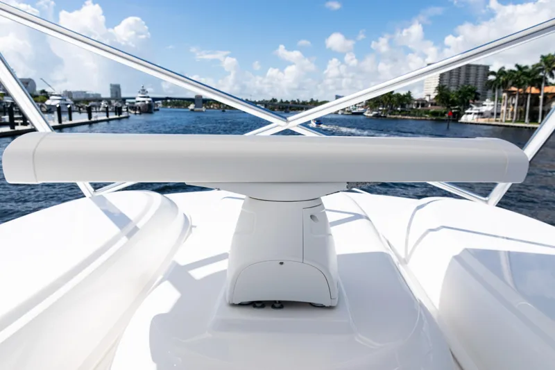 Slide: The Image of 2021 Viking 44 Open yacht radar system with marina view. - 30