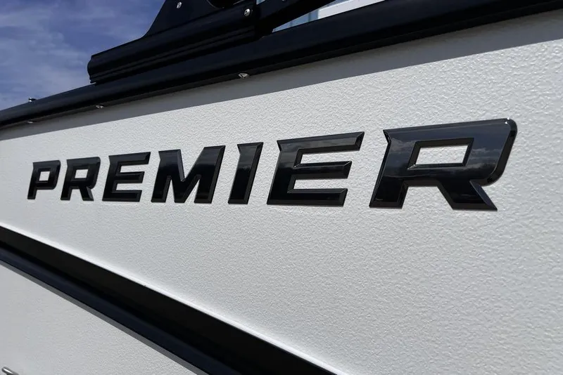 Slide: The Image of Premier 230 Solaris 2026 model nameplate on a sleek boat exterior. - 5