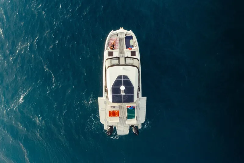 Slide: The Image of Aerial view of 2025 Harris-Kayot 41 boat on open sea. - 11