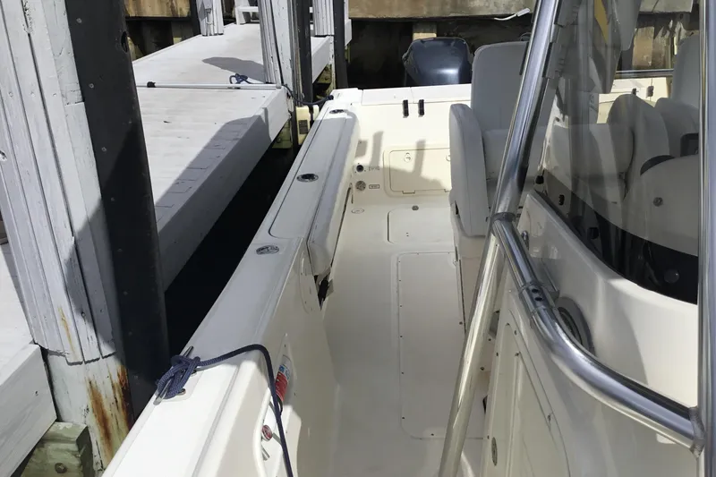 Slide: The Image of 2007 Pursuit C 280 Center Console boat docked at marina. - 27