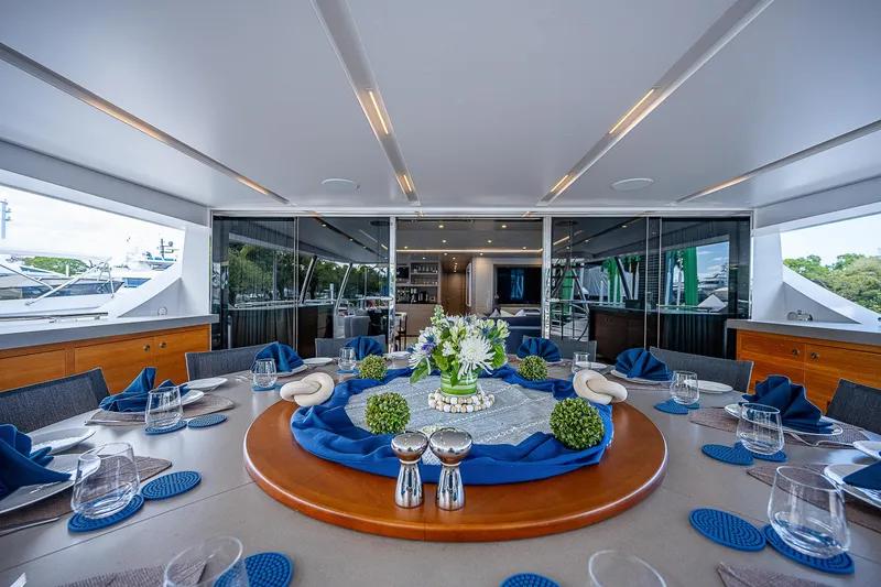 Slide: The Image of Benetti 132 COFINA - Aft Deck Dining - 31