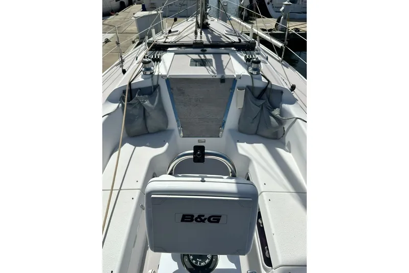 Slide: The Image of Cockpit of 2008 Catalina 320 sailboat with B&G navigation equipment. - 16