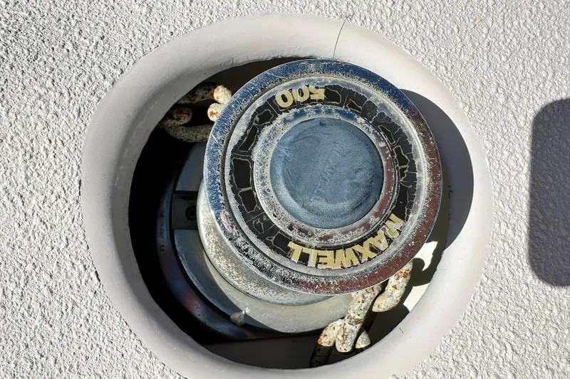 Slide: The Image of Weathered Maxwell winch on 2008 Catalina 320 sailboat deck. - 25