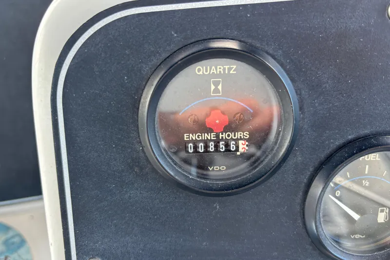 Slide: The Image of Engine hour meter showing 856.2 hours on 1993 Carver 350 Voyager. - 39