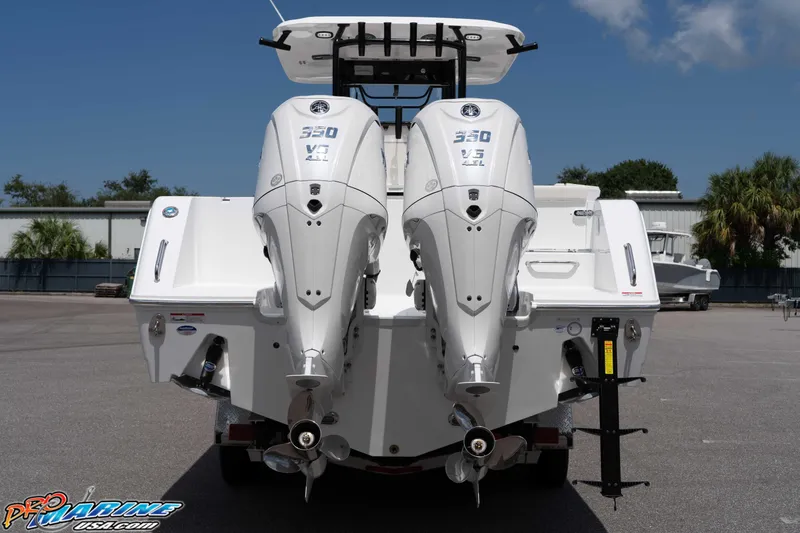 Slide: The Image of 2026 Sea Hunt Gamefish 30 Coffin Box with dual Yamaha 350 V8 engines. - 36