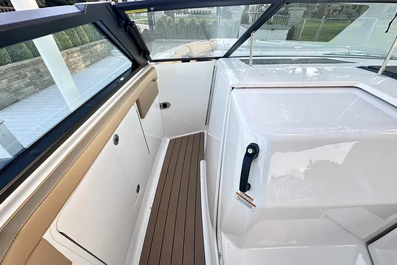 Slide: The Image of 2024 Sea Ray SLX 400 boat interior with sleek design and modern features. - 30