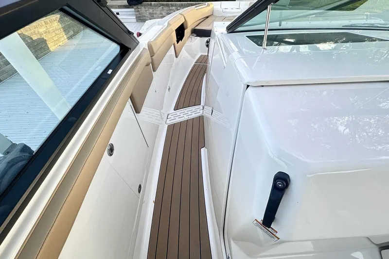 Slide: The Image of 2024 Sea Ray SLX 400 boat deck with sleek design and modern features. - 32
