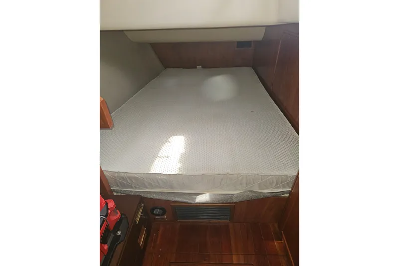 Slide: The Image of Stainless steel fridge and dishwasher in 2013 Marlow-Hunter 50 aft cabin yacht kitchen. - 31