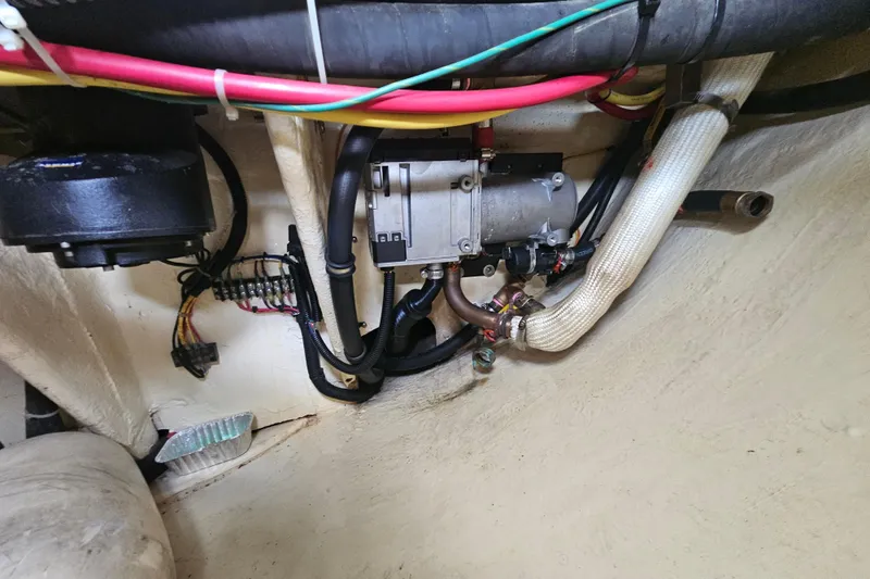 Slide: The Image of Deck view of 2013 Marlow-Hunter 50 aft cabin sailboat with Furlex system. - 58