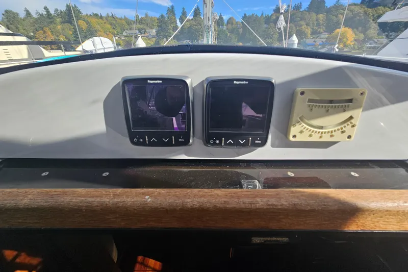 Slide: The Image of Washing machine in 2013 Marlow-Hunter 50 aft cabin yacht interior. - 66