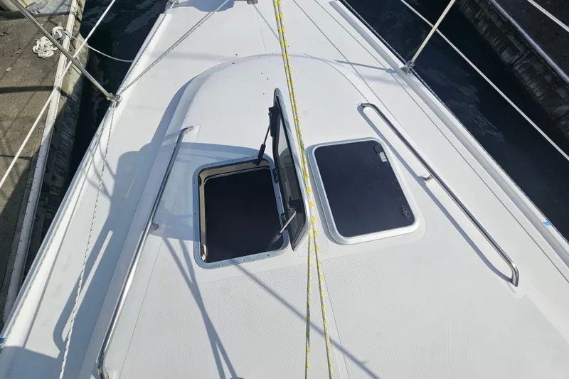 Slide: The Image of Spectra watermaker system in 2013 Marlow-Hunter 50 aft cabin yacht. - 70