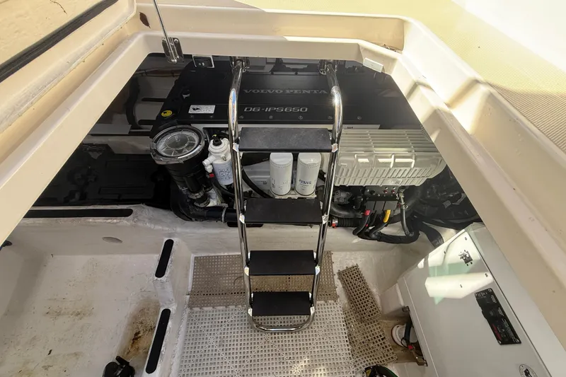 Slide: The Image of Engine compartment of 2023 Sabre 43 Salon Express with Volvo Penta D6-IPS650 engine. - 51