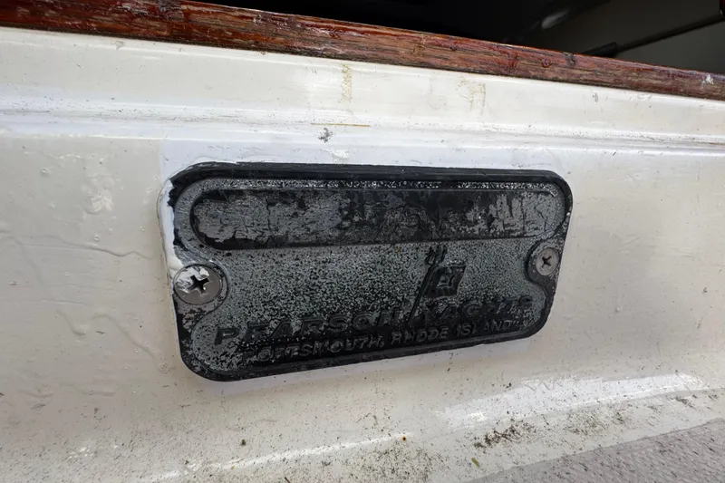 Slide: The Image of Pearson plate below companionway - 78