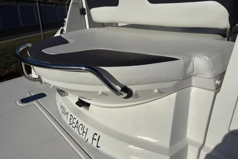 Slide: The Image of 2016 Monterey 295 Sport Yacht seat with Miami Beach, FL inscription. - 15