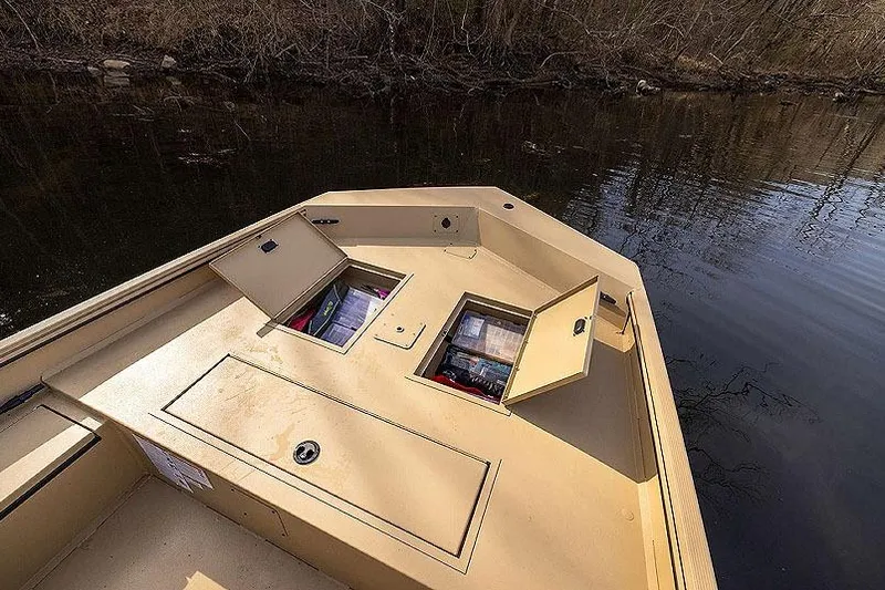 Slide: The Image of 2026 Lowe Roughneck 2070SC boat on trailer outside Water Werks Boat Sales. - 2