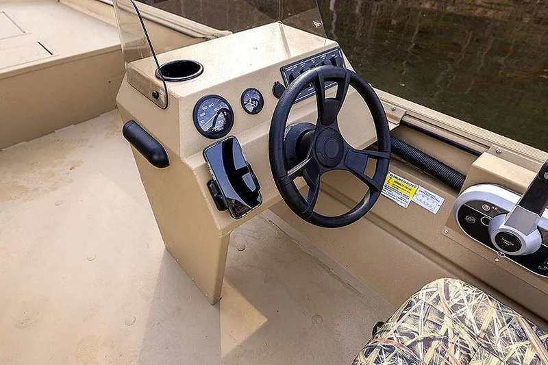 Slide: The Image of 2026 Lowe Roughneck 2070SC boat on trailer outside Water Werks Boat Sales. - 3