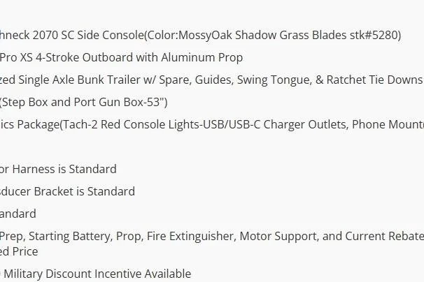 Slide: The Image of Lowe Roughneck 2070SC 2026 features and specifications list in text format. - 7