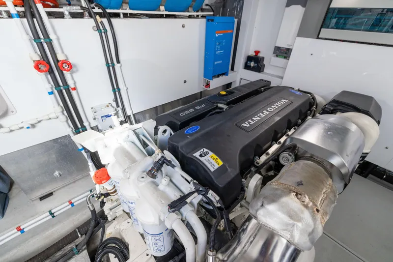 Slide: The Image of Engine room of 2018 Sunseeker Manhattan 52 yacht with Volvo Penta IPS 950 engine. - 78