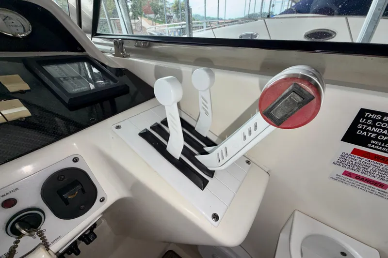 Slide: The Image of Garmin GPSMAP 741xs display on 1999 Wellcraft 45 Excalibur boat dashboard. - 23