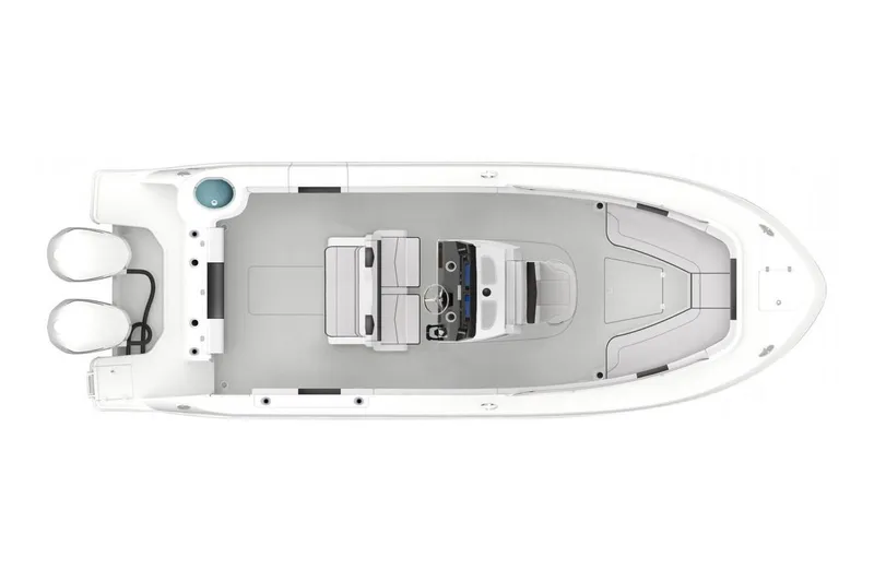 Slide: The Image of Manufacturer Provided Image: Top view of 2019 Robalo R272 Center Console boat layout. - 58