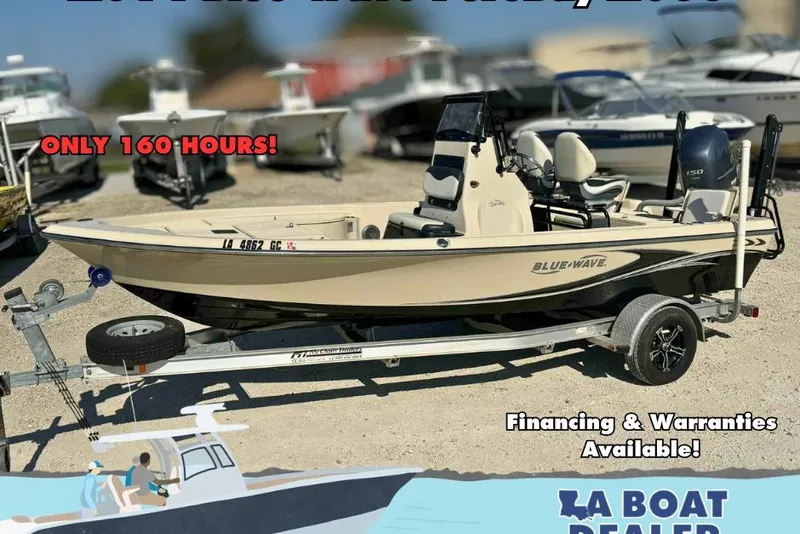 The Image of 2014 Blue Wave 2000 PureBay boat on trailer, only 160 hours, financing available. - 0