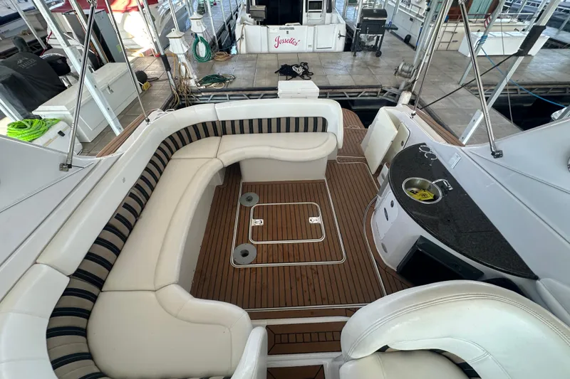 Slide: The Image of Dashboard of a 2006 Four Winns 378 Vista boat with gauges and controls. - 25