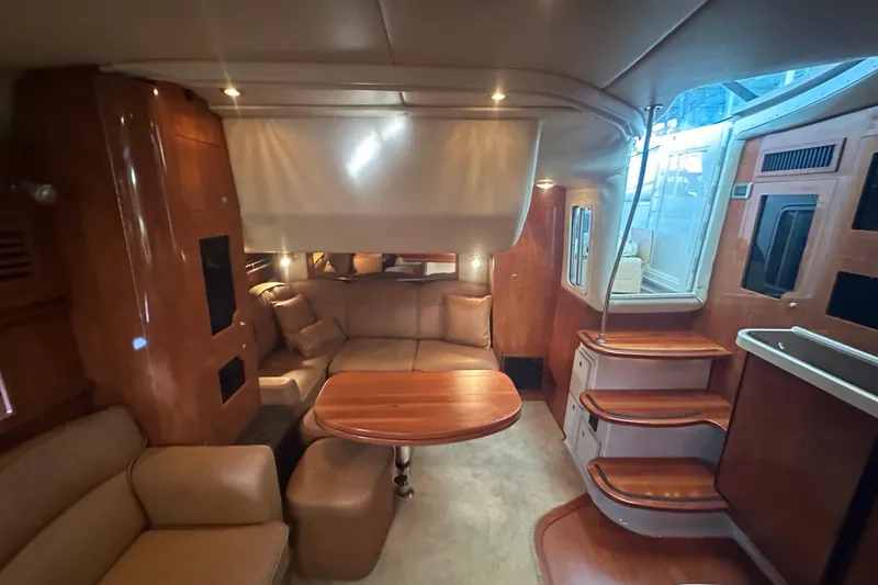 Slide: The Image of 2006 Four Winns 378 Vista yacht interior with scenic marina view. - 34