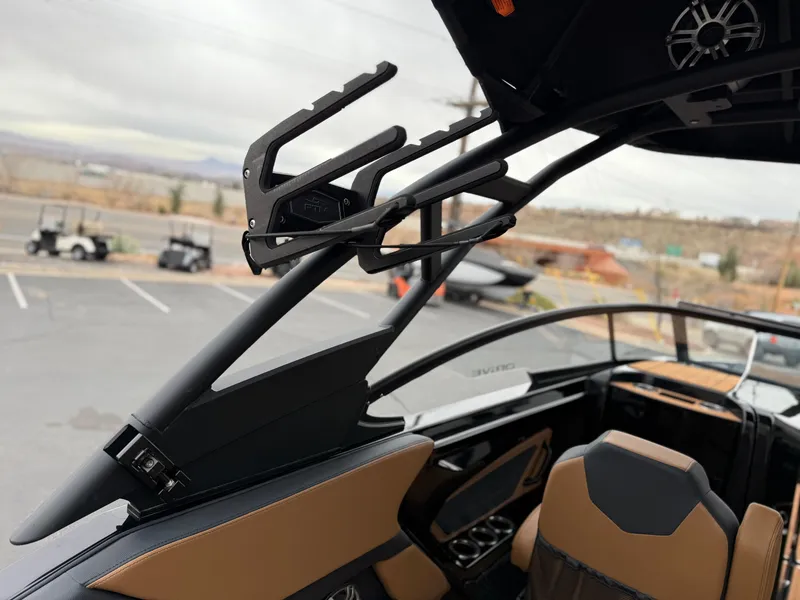 Slide: The Image of 2025 Yamaha Boats 255XD interior with sleek design and modern features. - 82