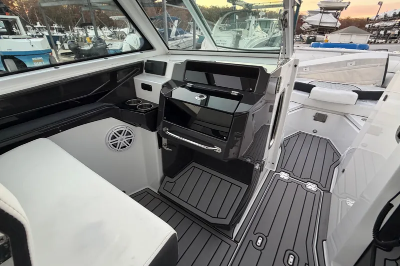 Slide: The Image of 2023 Blackfin 272 DC boat interior with sleek design and modern amenities. - 31