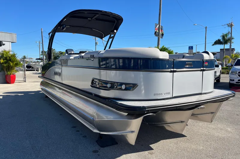 Slide: The Image of 2026 Avalon 2585 Catalina VRB Tri Toon boat with Mercury 300hp V-8 engine. - 3