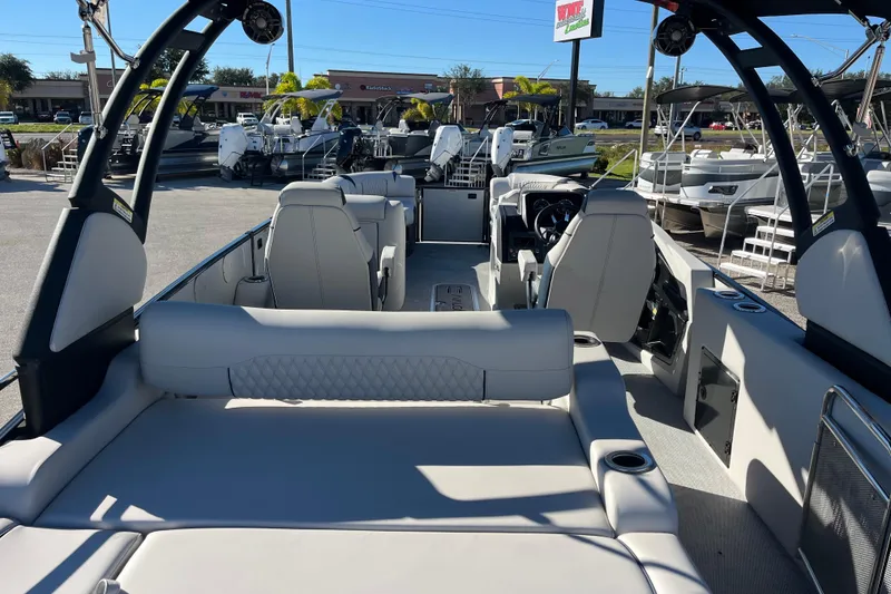 Slide: The Image of 2026 Avalon 2585 Catalina VRB Tri Toon with Mercury 300hp V-8, luxurious interior view. - 9