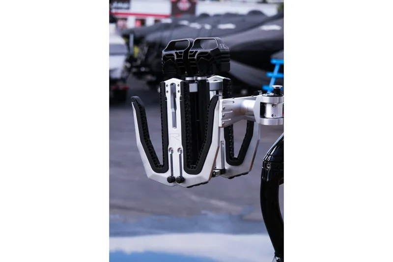 Slide: The Image of 2026 Moomba Tykon boat accessory, featuring a sleek, modern wakeboard rack design. - 36